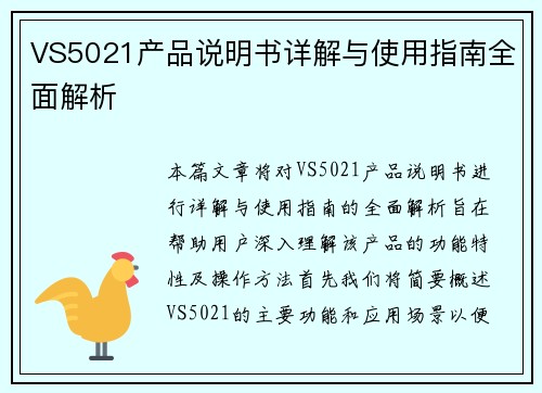 VS5021产品说明书详解与使用指南全面解析